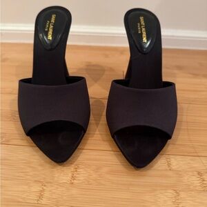 Saint Laurent Black Mules